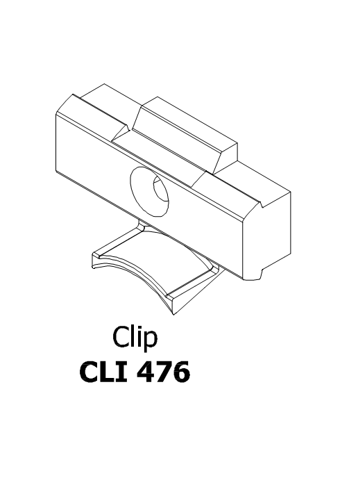 ROVERPLASTIK -  Gocciolatoio CLIP clip fissaggio a clip - note CLIP 476