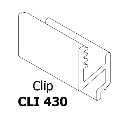 ROVERPLASTIK -  Gocciolatoio CLIP clip fissaggio a clip - note CLIP 430
