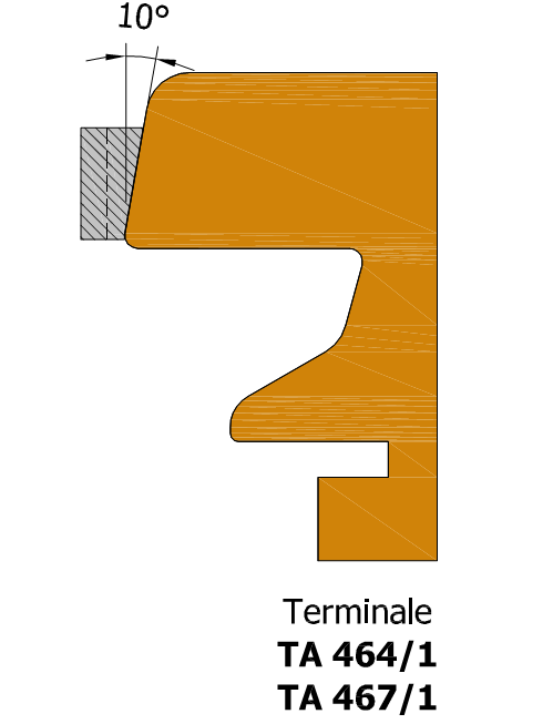 ROVERPLASTIK -  Tappo TERMINALI ANTA terminale per gocciolatoio - col. MARRONE - note TA467/1