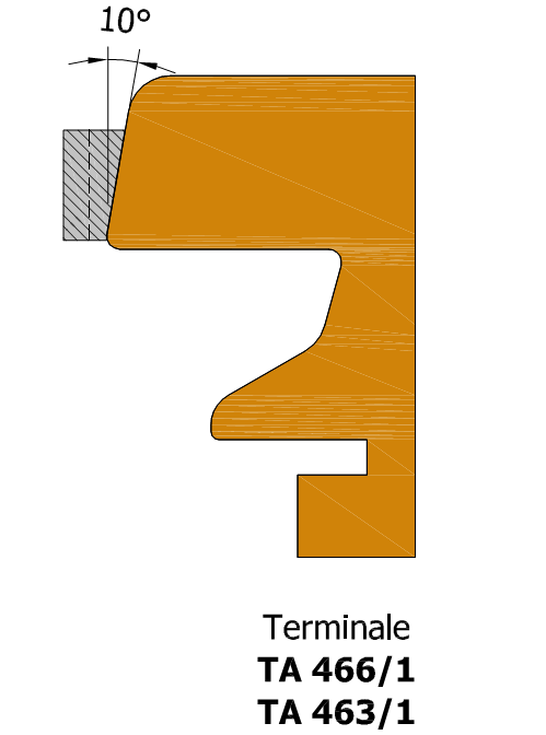 ROVERPLASTIK -  Tappo TERMINALI ANTA terminale per gocciolatoio - col. MARRONE - note TA463/1