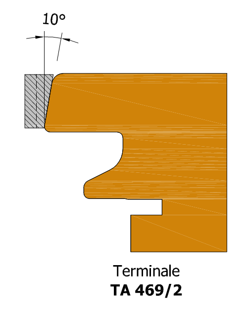 ROVERPLASTIK -  Tappo TERMINALI ANTA terminale per gocciolatoio - col. MARRONE - note TA469/2