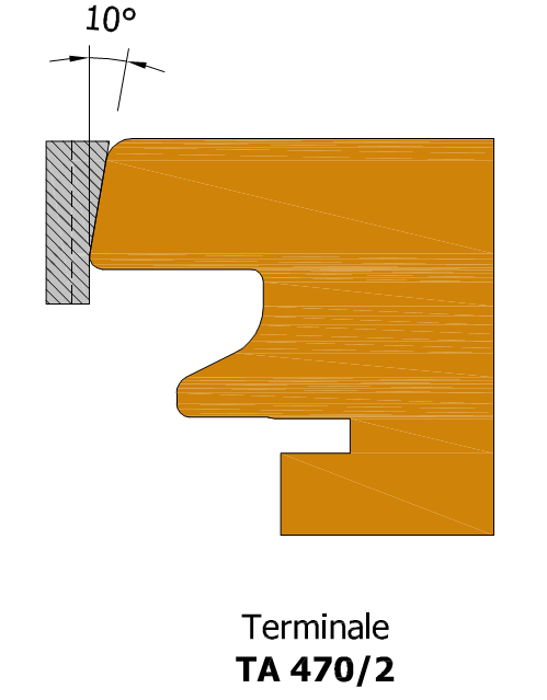 ROVERPLASTIK -  Tappo TERMINALI ANTA terminale per gocciolatoio - col. MARRONE - note TA470/2