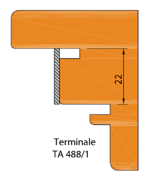 ROVERPLASTIK -  Tappo TERMINALI ANTA terminale per gocciolatoio - col. BIANCO