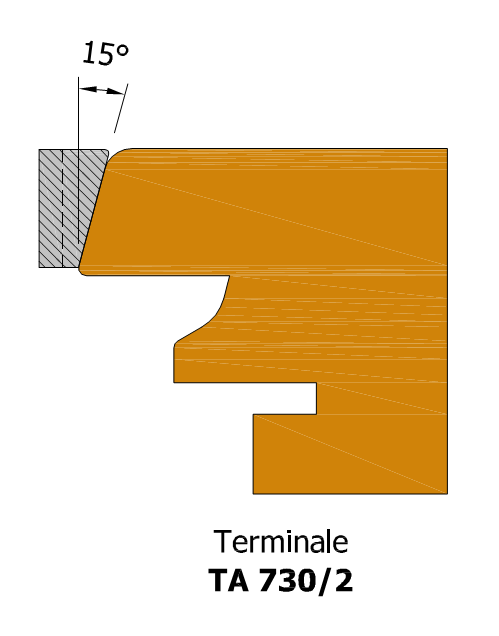 ROVERPLASTIK -  Tappo TERMINALI ANTA terminale per gocciolatoio - col. MARRONE - note TA730/2