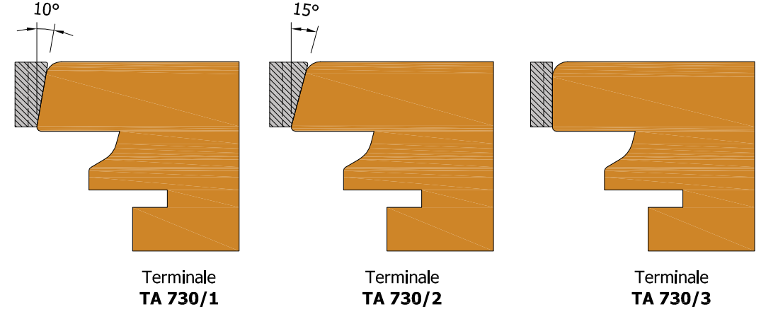 ROVERPLASTIK -  Tappo TERMINALI ANTA terminale per gocciolatoio - col. MARRONE - note TA730/1