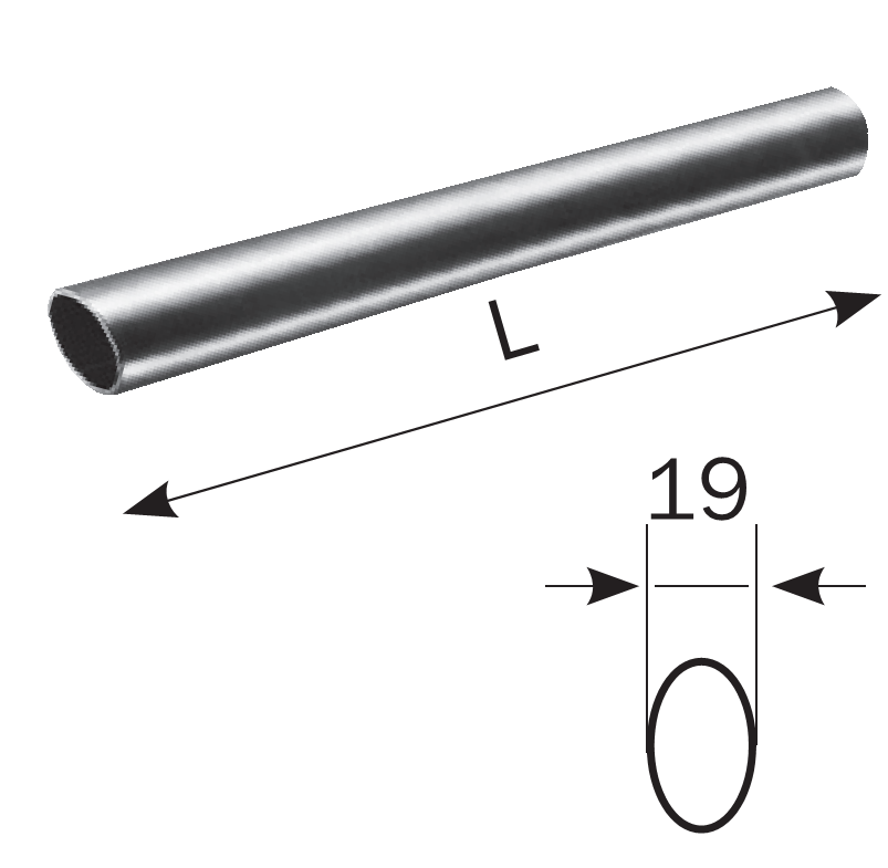 ISEO -  Maniglione Antipanico IDEA BASE barra maniglia - col. PVD INOX - ø mm 1130 - interasse IDEA BASE E BOLT - lunghezza 1130