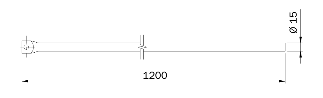 ISEO -  Asta VIS di copertura - col. VERNICIATO BRONZO - dimensioni 1200 - note 15