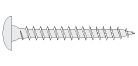 HECO -  Vite HECO testa cilindrica a croce pozidriv autofilettante fissaggio ferramenta persiane e serramenti - col. INOX - ø mm 5,5 - l. tot 30