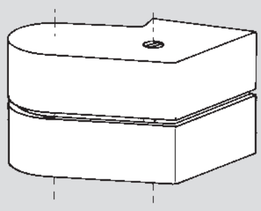 DORMA -  Copertura ad applicare cerniera fisse - col. ARGENTO