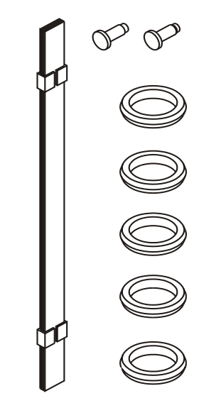 JUSTOR -  Perno DOPPIA AZIONE ALU kit per cerniere - dimensioni 180 - note KIT ACCESSORI 180