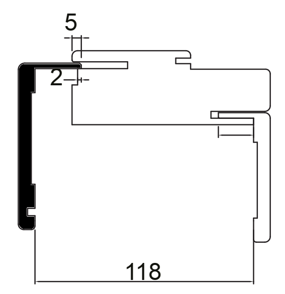 Coprifilo REVO telescopico laminato in multistrato - col. SELENITE -  lun. 2280 - largh. 90 - lun. aletta 50 - note ASTA SINGOLA