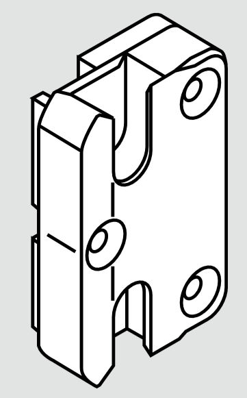 ROTO FRANK -  Incontro DOORLINE per serramenti in pvc per nottolino - col. ARGENTO NATURALE - aria 12 - frontale 13