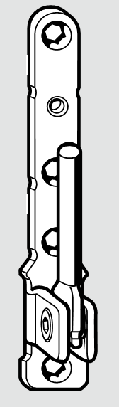 ROTO FRANK -  Supporto NT/NX - STANDARD angolare per serramenti in pvc cerniera parte anta - aria 12 - battuta 18 - 20 - 21 - 22 - interasse 9 - 13 - mano K6/100 - portata (kg) 100