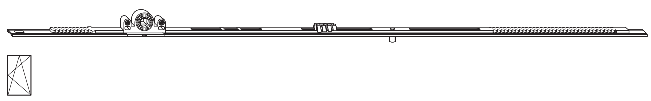 ROTO FRANK -  Cremonese NT/NX - STANDARD anta ribalta altezza maniglia fissa prolungabile senza dss - gr / dim. 490 - entrata 15 - alt. man. 220 - lbb/hbb 520 – 700
