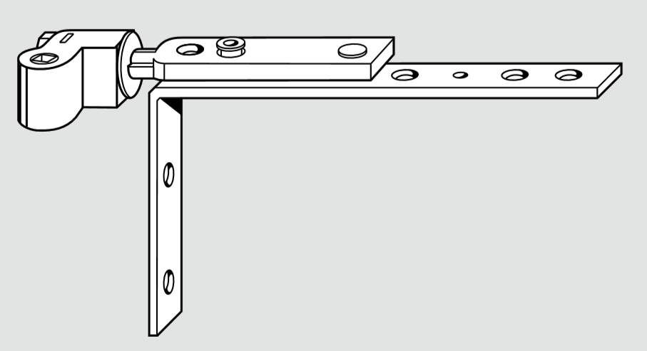 ROTO FRANK -  Cerniera NT/NX - STANDARD anta a bandiera parte anta - aria 4 - battuta 15 - interasse 9 - mano DX - SX