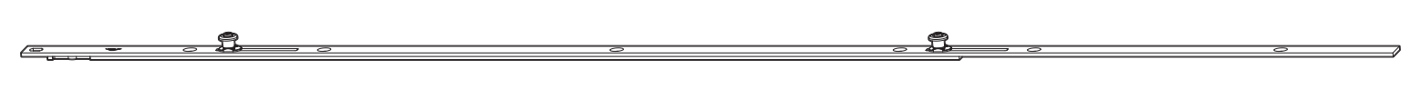 ROTO FRANK -  Prolunga C500/C600/H500/H600 per serrature - col. ARGENTO OPACO - note 1764 – 2164 - dimensioni 744 - 1V