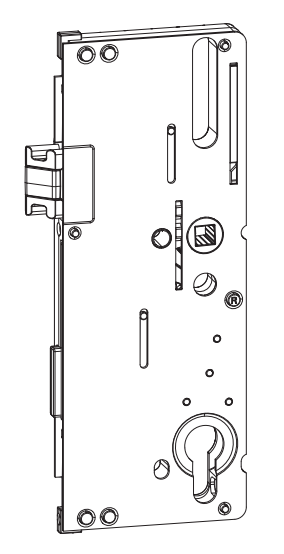 ROTO FRANK -  Serratura C600 per multipunto - col. ARGENTO OPACO - entrata 55 - interasse 92