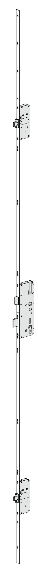 ROTO FRANK -  Serratura Multipunto C500/C600/H500/H600 automatica con scrocco e 3 catenacci - entrata 45 - h min - max 2200 - frontale 3 X 16 - interasse 92