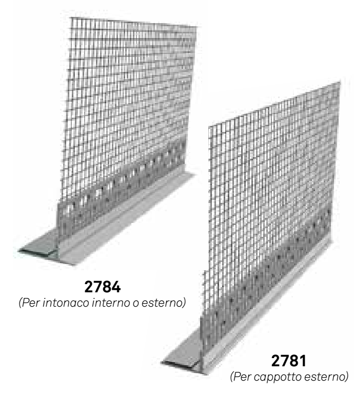 CSB STRAUDI  -  Profilo PORTA INTONACO angolare per rete porta intonaco - col. BIANCO - lung. 2600 - info PER NODO PRIMARIO - PER ESTERNO - note 2781 - AD 