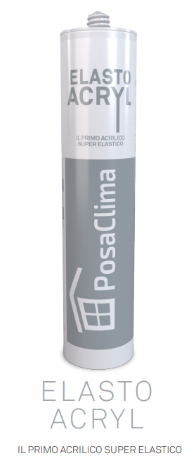 CSB STRAUDI  -  Sigillante ELASTOACRY silicone acrilico incollaggio e sigillatura - col. BIANCO - q.ta 310 ML