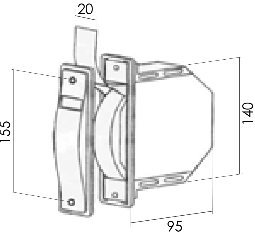 MV LINE -  Avvolgitore STAFER semincasso per tapperella - int 155 - per cintino  da mt 5