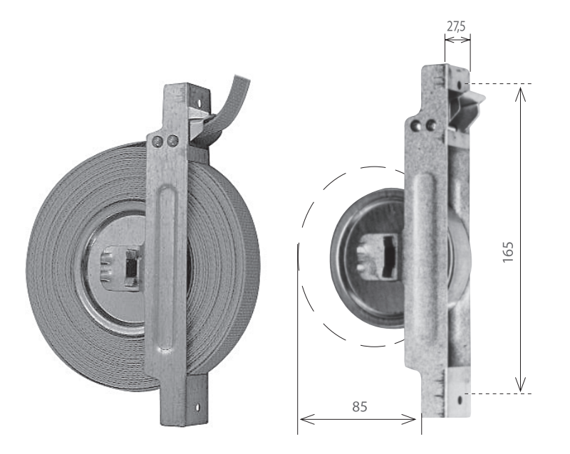 MV LINE -  Avvolgitore STAFER semincasso per tapperella - int 165 - per cintino  da mt 8