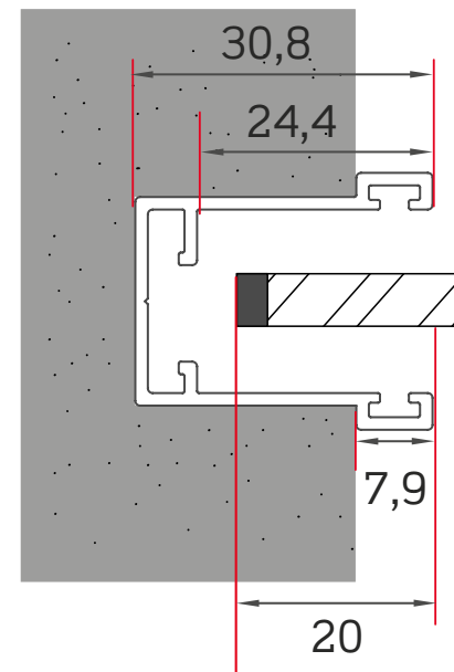 MV LINE -  Guida ORIENTA per avvolgibile tapparella - larg. inc 21 - altezza 31