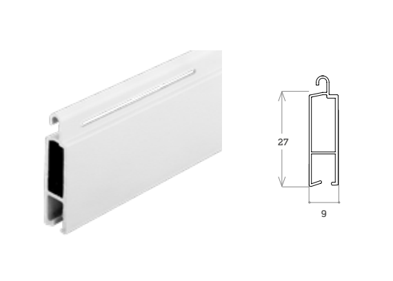 MV LINE -  Avvolgibile LITE LOOK alluminio estruso solo telo - mat. ALLUMINIO - col. SEKUR MINI BASE - h 27 - l 9 - kg per mq 9,00