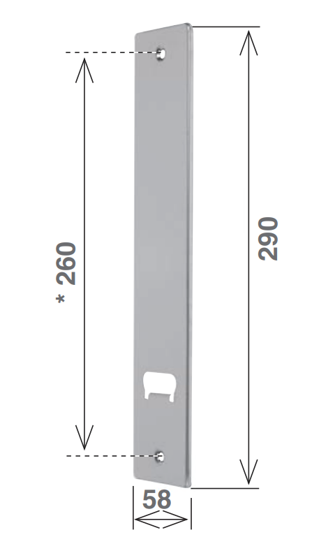 MV LINE -  Copriavvolgitore PLACCA rettangolare - int 260