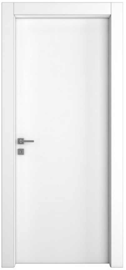 PAIL PORTE -  Porta LACCATA LATTE 9010 - LINEA a battente con cerniere tipo anuba laccata - solo anta senza telaio e senza coprifili - col. LACCATO LATTE 9010 - l x h x sp LINEA - 900 X 2100 X 43 - mano SX - note TELAIO STANDARD SEMIFILO