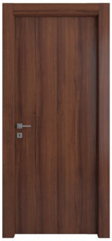 PAIL PORTE -  Porta LN NOCE NAZIONALE a battente con cerniere tipo anuba in laminato con mostre in multistrato listellare - col. NOCE NAZIONALE - l x h x sp 700 X 2050 X 43 - mano DX - note TELAIO STANDARD