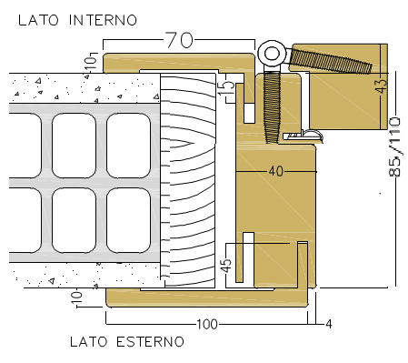 PAIL PORTE -  Telaio Porta MS BIANCO FRASSINO coppia di montantanti in listellare - col. BIANCO FRASSINO - l x h x sp 2100 X 40 X 110 - mano DX - SX - note PER TELAIO SEMIFILO