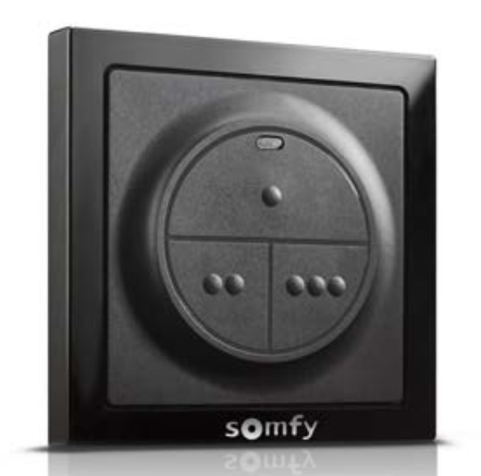 SOMFY -  Radiocomando WALL SWITCH 3 IO multicanale - col. BLACK