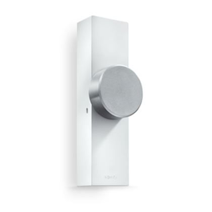 SOMFY -  Serratura DOOR KEEPER connessa pro porta - col. BIANCO - a: SERRATURA - b: GATEWAY INTERNI - d: 4 BATTERIE STILO AAA