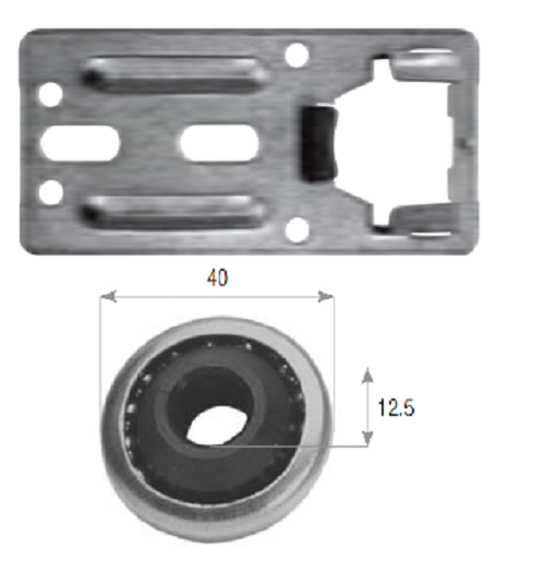 SOMFY -  Supporto ADATTATORI - ACCESSORI staffa cuscinetto per avvolgibile - note REGOLABILE AD AVVITARE - info FORNITO CON CUSCINETTO Ø 12 MM