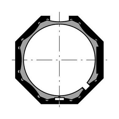 SOMFY -  Corona ADATTATORI - ACCESSORI ottagonale adattatore per tende o tapparelle - ø operatore 40 - ø est. 40 X 0,6