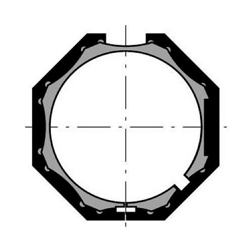 SOMFY -  Corona ADATTATORI - ACCESSORI ottagonale adattatore per tende o tapparelle - ø operatore 40 - ø est. 40 X 1,5