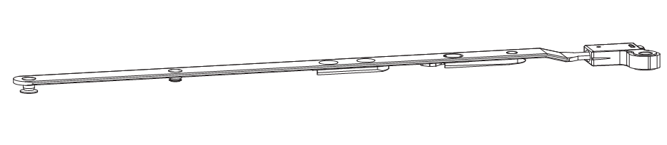 GU-ITALIA -  Forbice UNI-JET M anta ribalta parte braccio articolazione con tazza - interasse 9 - lbb 501 - 750 - battuta 18 - mano DX