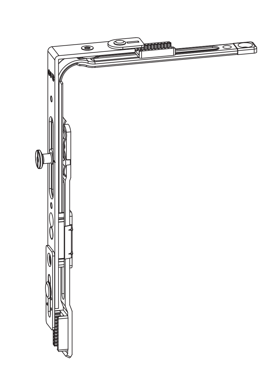 GU-ITALIA -  Movimento UNI-JET angolare anta e ribalta normale - gr / dim 166 X 44