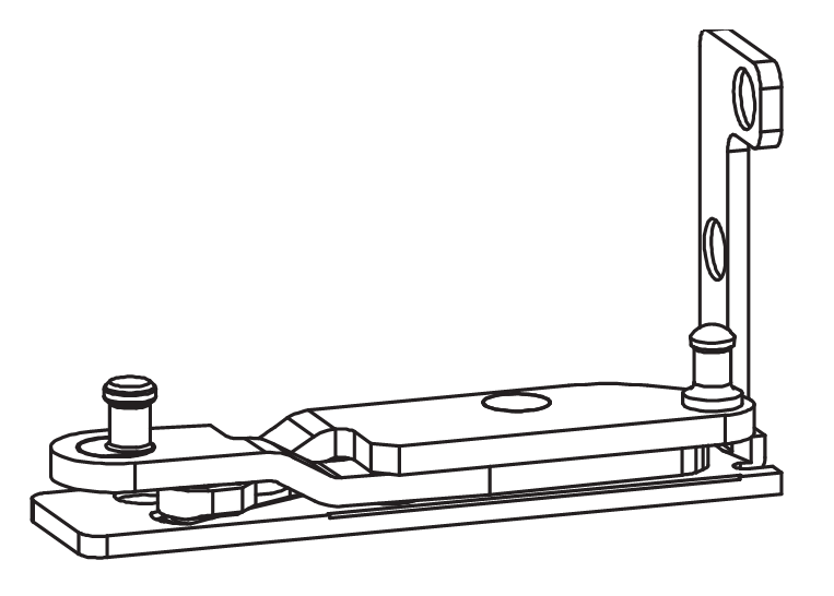 GU-ITALIA -  Supporto UNI-JET-S CONCEALED angolare cerniera parte telaio - aria 12 - battuta 30 X 8 - interasse 9 - 13 - mano DX