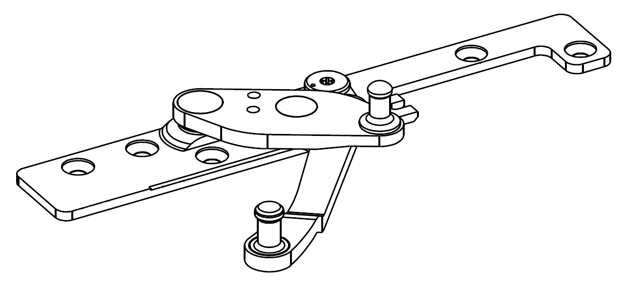 GU-ITALIA -  Cerniera UNI-JET-S CONCEALED angolare anta e ribalta legno 3 ante - interasse 9 - 13 - mano SX