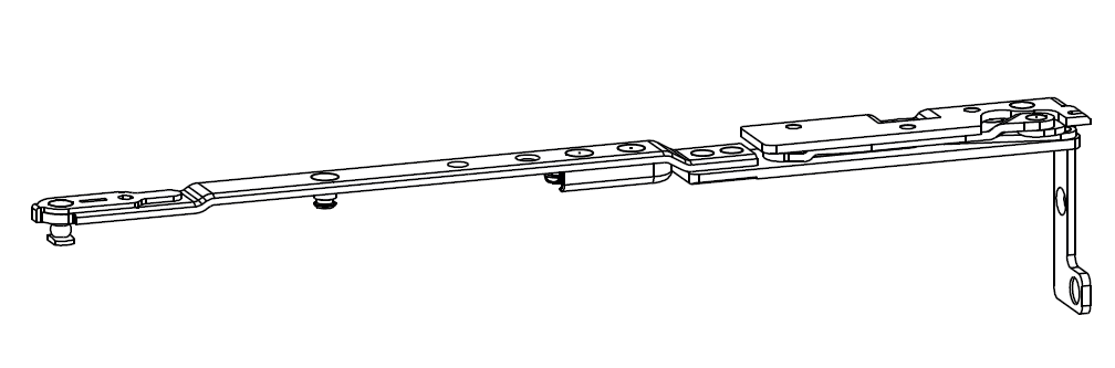 GU-ITALIA -  Forbice UNI-JET-S CONCEALED anta ribalta completa perte anta e telaio - gruppo / dimensioni 390 - interasse 13 - lbb 390 - 750 - battuta 18 - 20 - 24 - mano DX