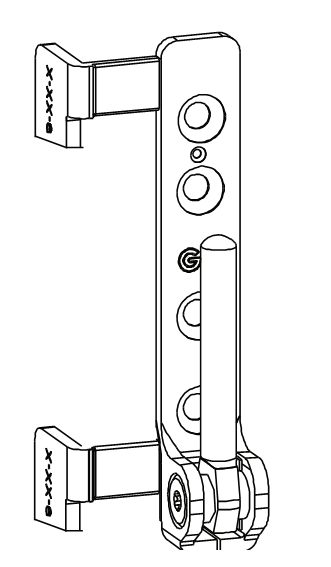 GU-ITALIA -  Supporto UNI-JET-S CONCEALED cerniera parte telaio - aria 12 - battuta 18 - interasse 9 - 13 - mano DX