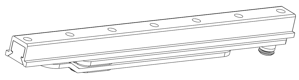 GU-ITALIA -  Limitatore UNI-JET-S CONCEALED di apertura - parte telaio - aria 12 - battuta 18 - 20 - 24 - interasse 9 - 13 - mano DX - SX