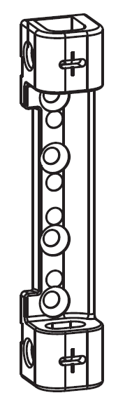 GU-ITALIA -  Supporto UNI-JET D per arco per serramenti in pvc forbice - interasse 9 - 13