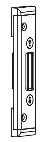 GU-ITALIA -  Incontro SECURY MR2 registrabile per serramenti in pvc per scrocco - col. ARGENTO - aria 12 - frontale 16 - dim. 120