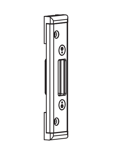 GU-ITALIA -  Incontro SECURY MR2 registrabile per catenaccio - col. ARGENTO - aria 12 - dim. U35X8X120