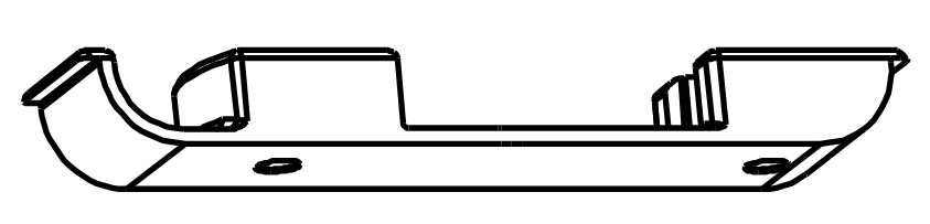 GU-ITALIA -  Incontro UNI-JET per montante laterale verticale - col. ARGENTO - aria 4 - interasse 9 - dim. 81 X 8 X 18