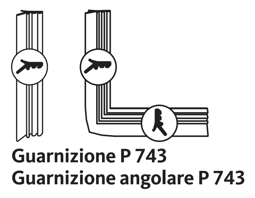 GU-ITALIA -  Guarnizione HS 934 - 937 per alzante scorrevole con schiena morbida - col. BIANCO RAL 9016 - note P 743