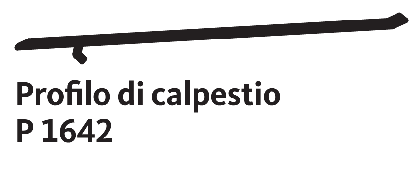 GU-ITALIA -  Profilo THERMOSTEP di calpestio - col. ARGENTO - lunghezza 3300